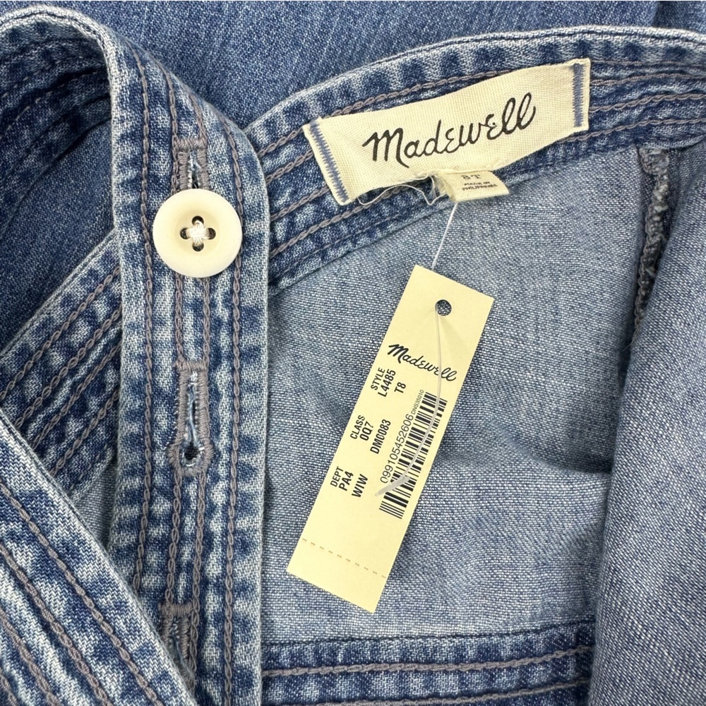 Madewell Blue Denim Midi Dress - Picture 6 of 10